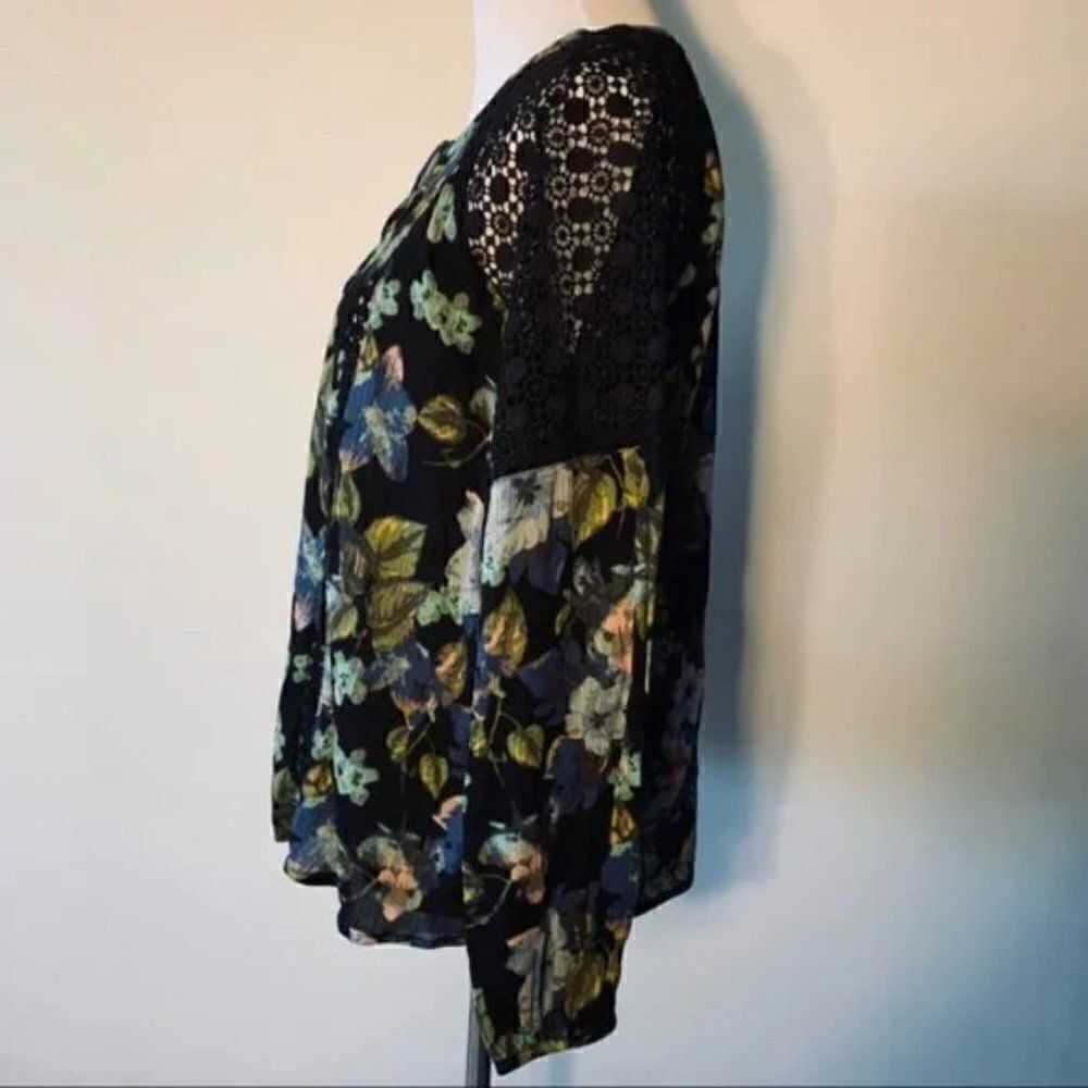 Jessica Simpson Livia Lace Peasant Top size S - Picture 3 of 5